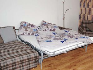 Schlafbereich Wohnzimmer der Ferienwohnung A im Haus Alpenkranz